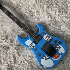 Free Shipping New Electric Guitar Blue Cartoon Pattern Tom Morello Arm The Homeless