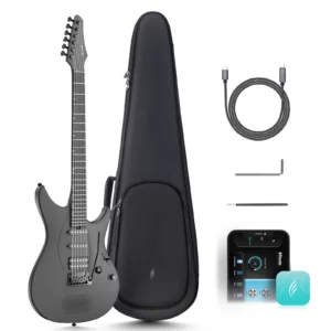 Enya Electric Guitar Inspire 39" Smart Electric Carbon Fiber Guitarra with 15W Wireless Speaker, 20 Distinct Tones, Onboard Pres