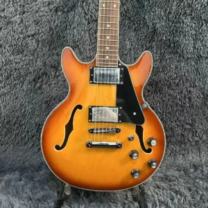 Gleeson Shop Hot Sale 339 Jazz Semi Hollow Electric Guitars Vintage Sunburst Version 39 Inches