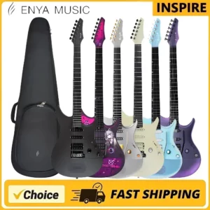 Enya Electric Guitar Inspire 39" Smart Electric Carbon Fiber Guitarra with 15W Wireless Speaker, 20 Distinct Tones, Onboard Pres
