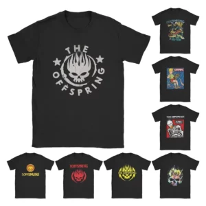Punk The Offspring Funny T-Shirt for Men Rock Band Funny Women Cotton Tee 2025 Short Sleeve T Shirt Printed Top Summer Clothing