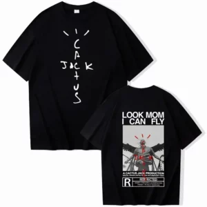 Travis Looks At Mom I Can Fly Printed T-shirts for Men and Women Summer Scott Unisex Harajuku O Collar T-shirts